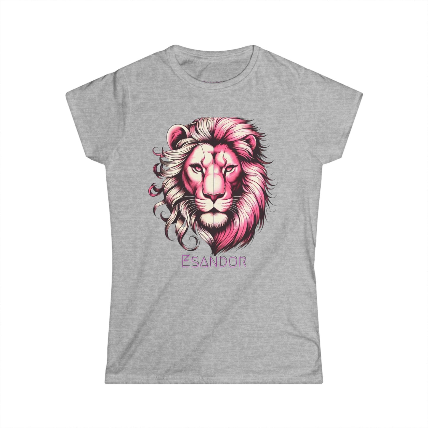 Esandor Lion Graphic Tee - Stylish Women's Softstyle T-Shirt