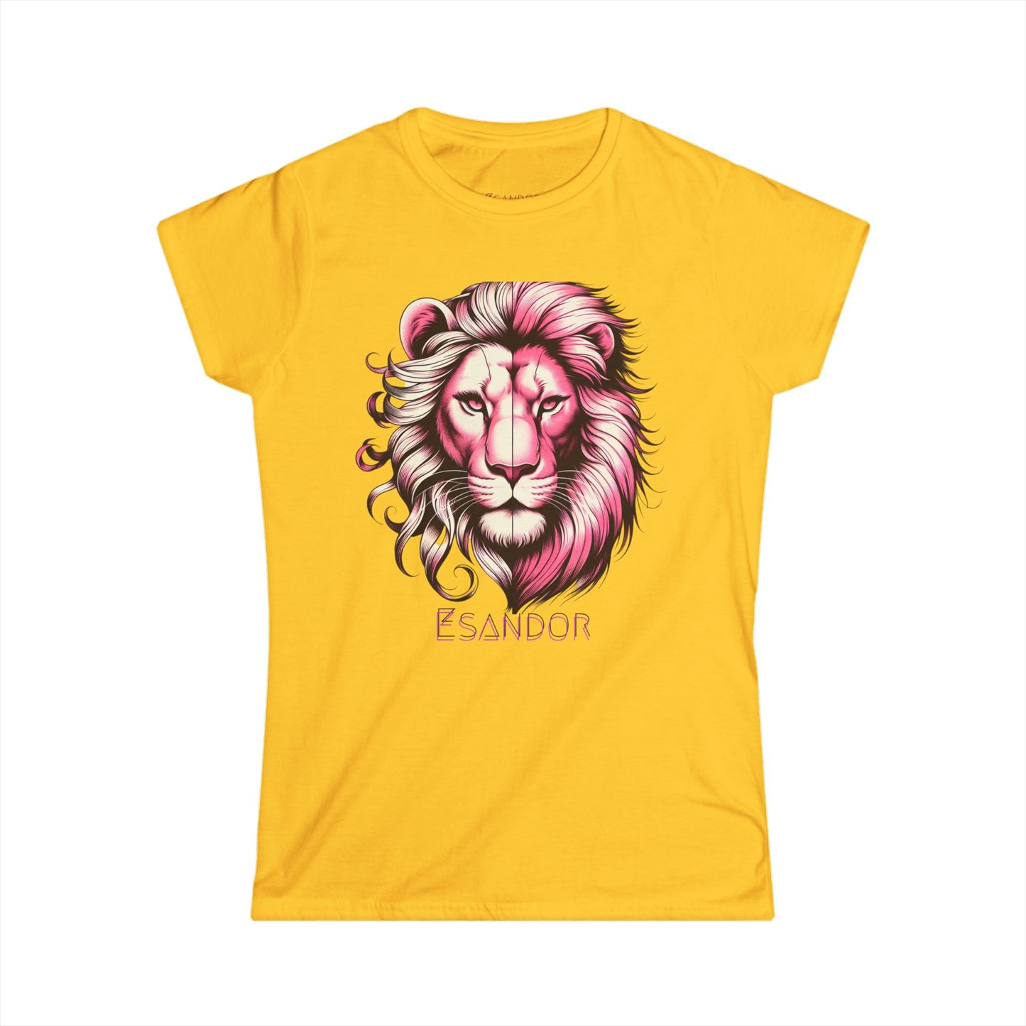Esandor Lion Graphic Tee - Stylish Women's Softstyle T-Shirt