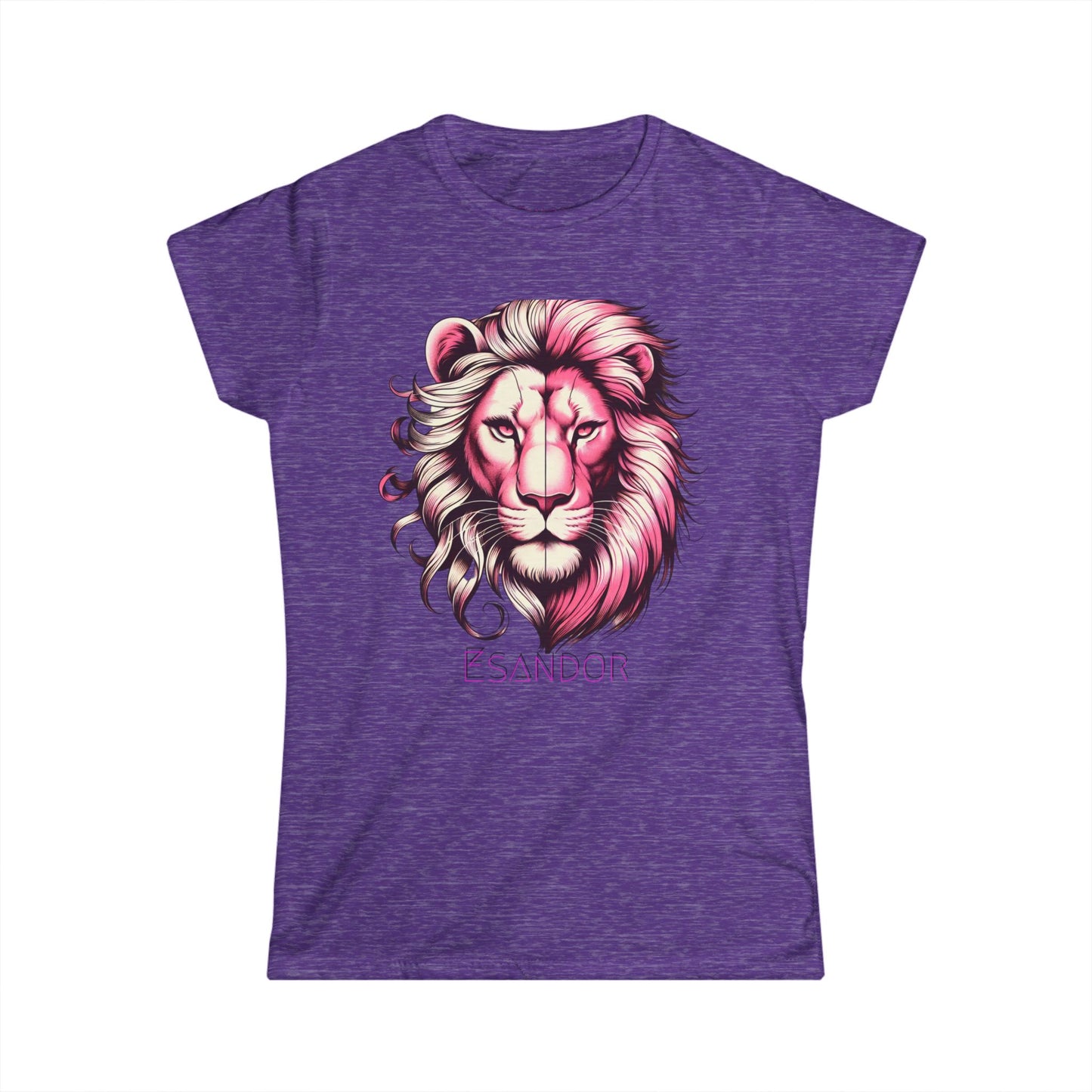 Esandor Lion Graphic Tee - Stylish Women's Softstyle T-Shirt