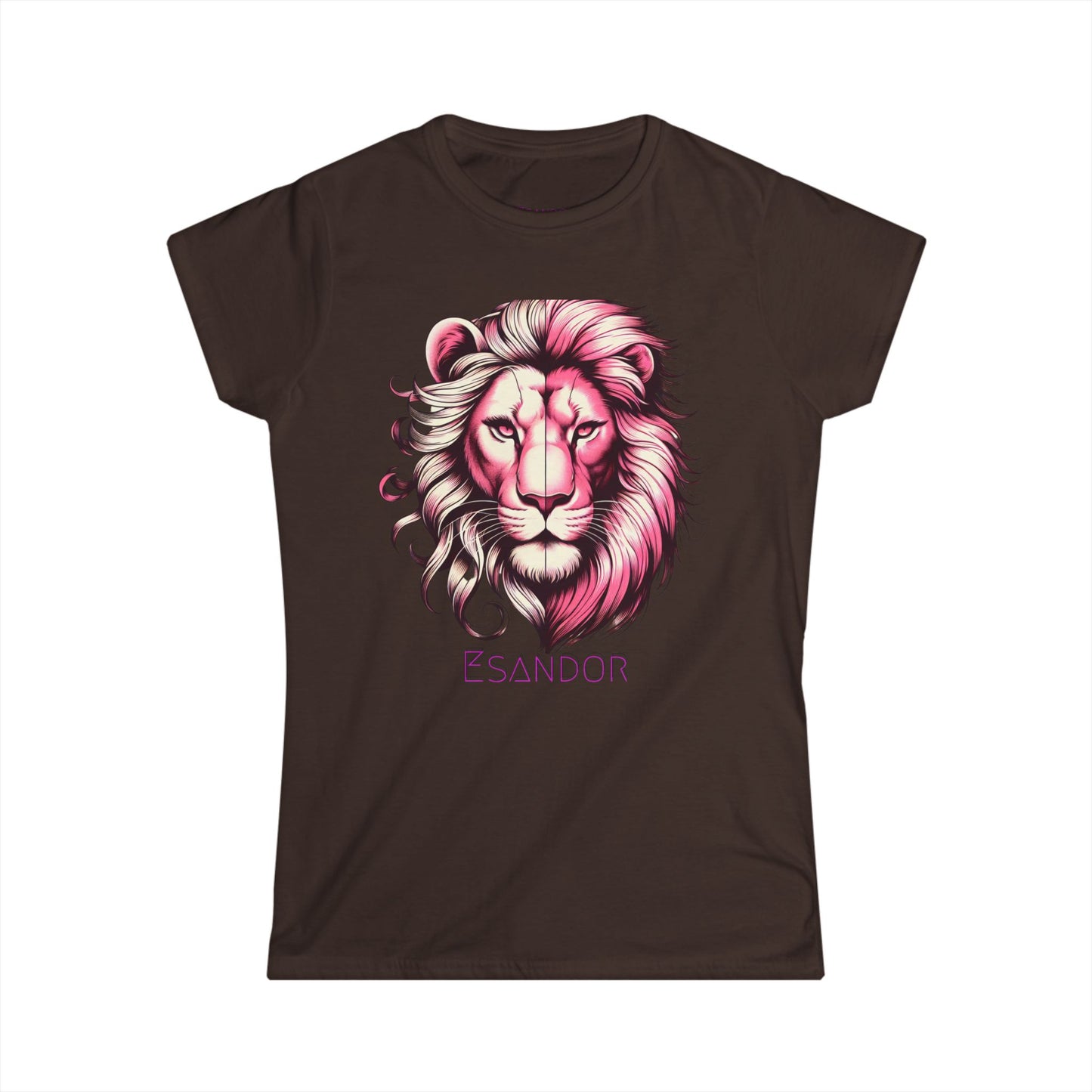 Esandor Lion Graphic Tee - Stylish Women's Softstyle T-Shirt