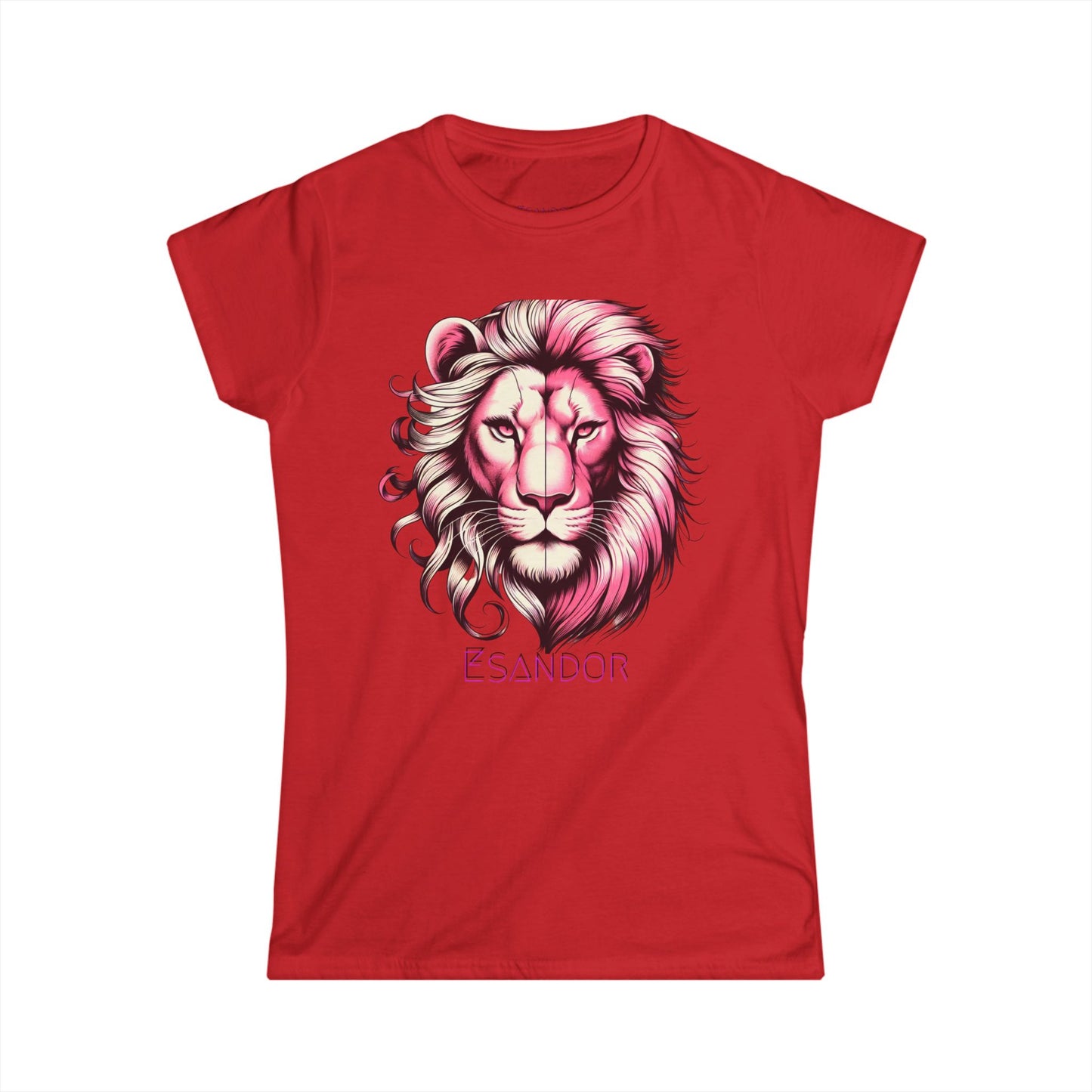 Esandor Lion Graphic Tee - Stylish Women's Softstyle T-Shirt