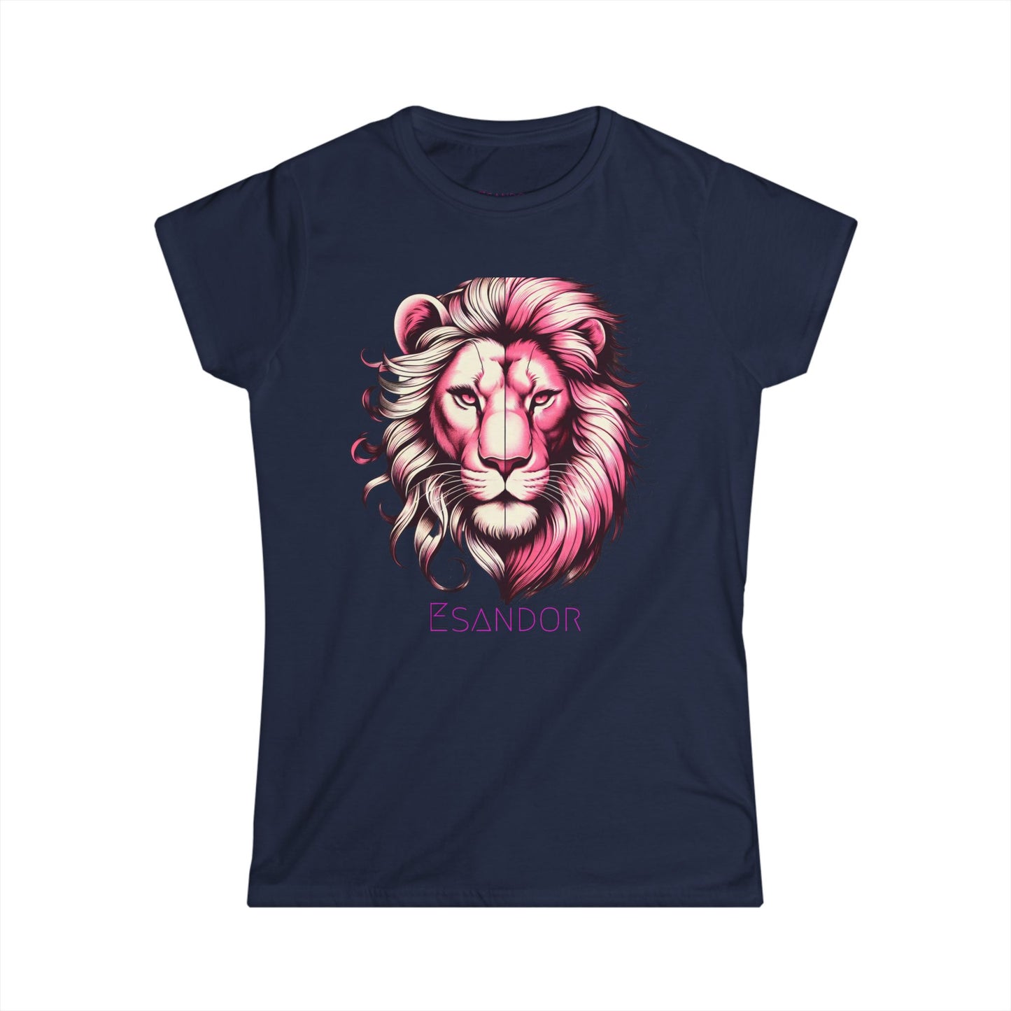 Esandor Lion Graphic Tee - Stylish Women's Softstyle T-Shirt