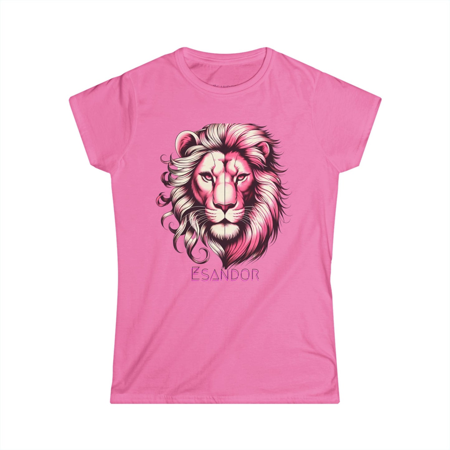 Esandor Lion Graphic Tee - Stylish Women's Softstyle T-Shirt