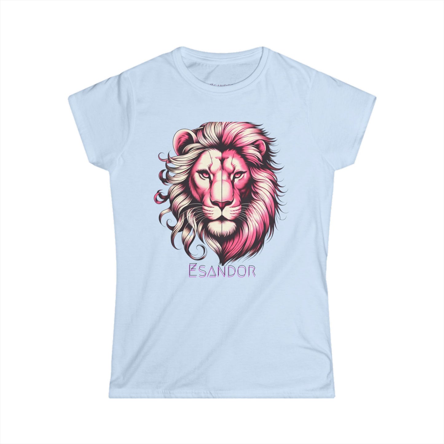 Esandor Lion Graphic Tee - Stylish Women's Softstyle T-Shirt