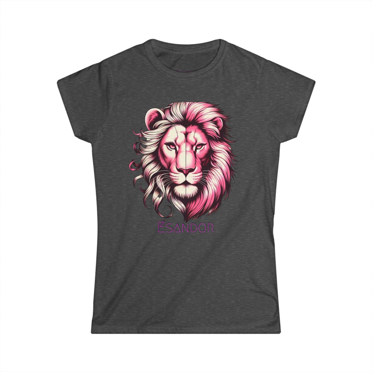 Esandor Lion Graphic Tee - Stylish Women's Softstyle T-Shirt
