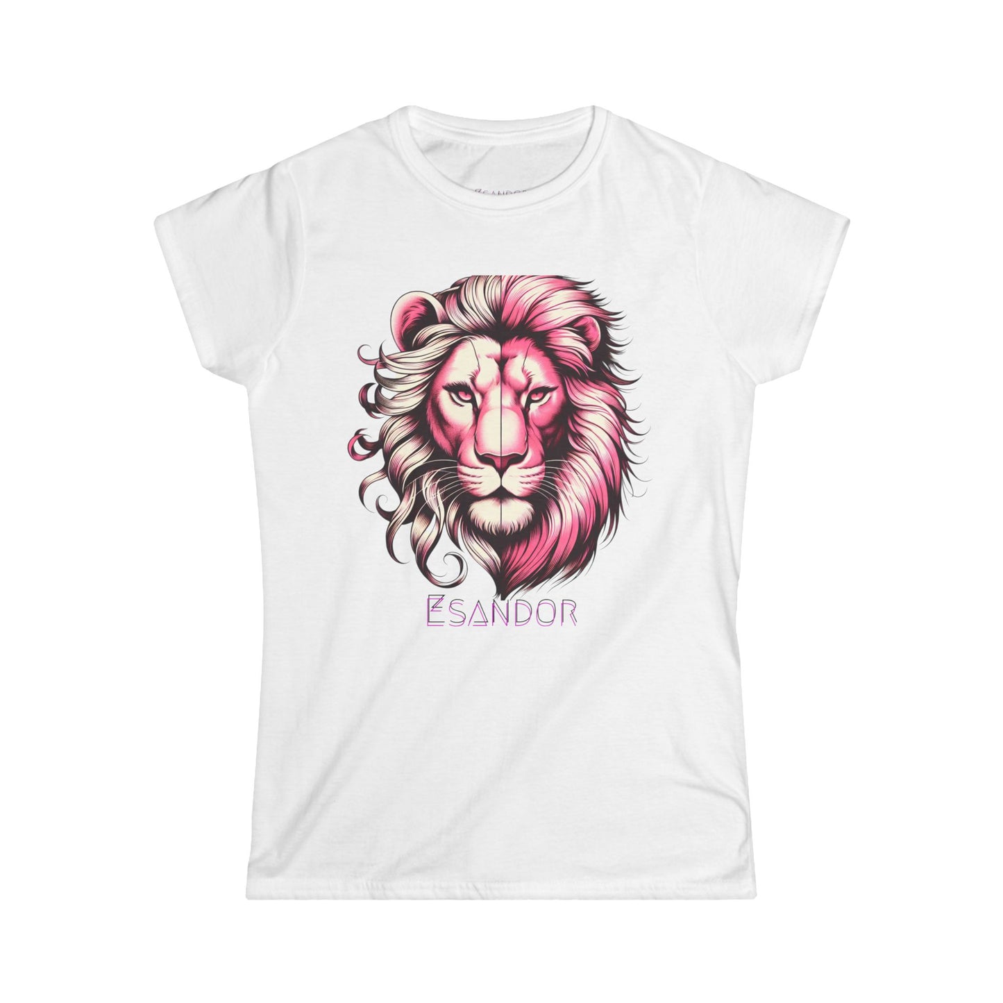 Esandor Lion Graphic Tee - Stylish Women's Softstyle T-Shirt