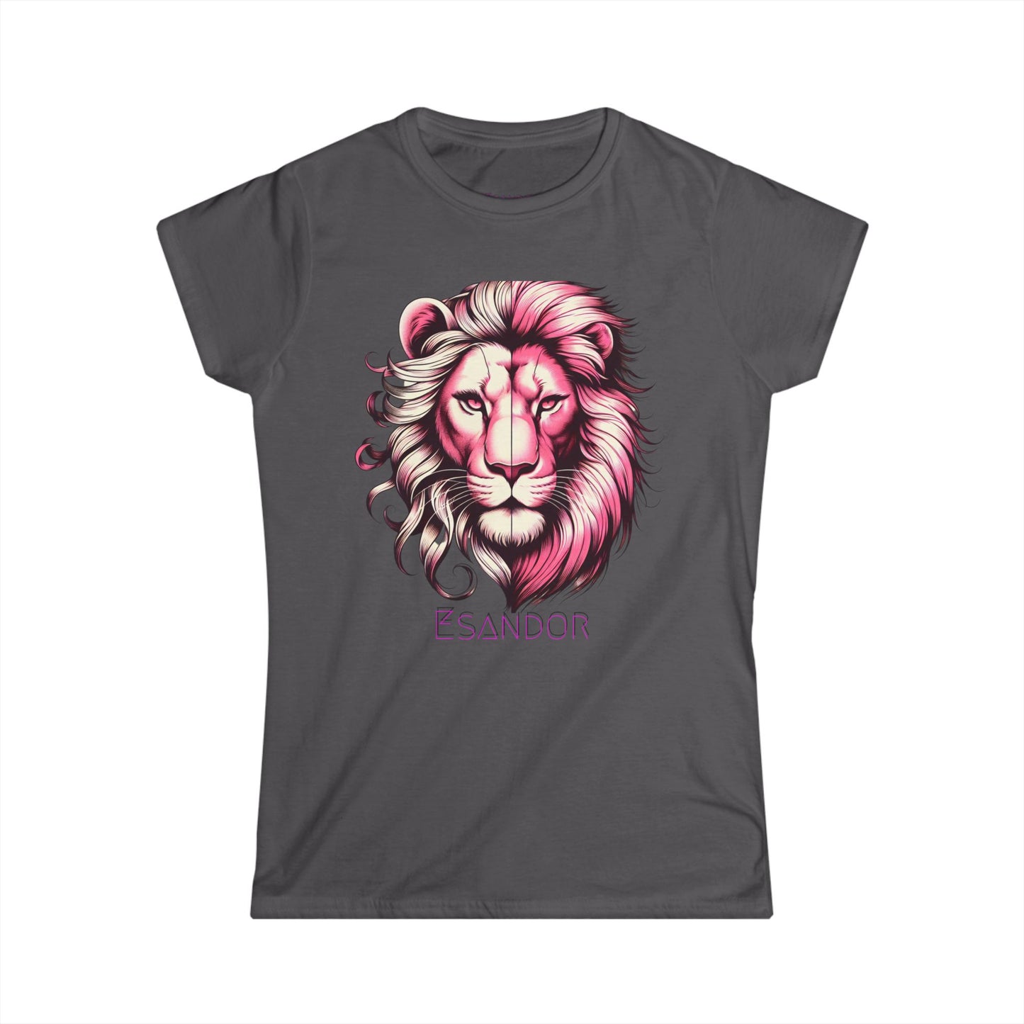 Esandor Lion Graphic Tee - Stylish Women's Softstyle T-Shirt