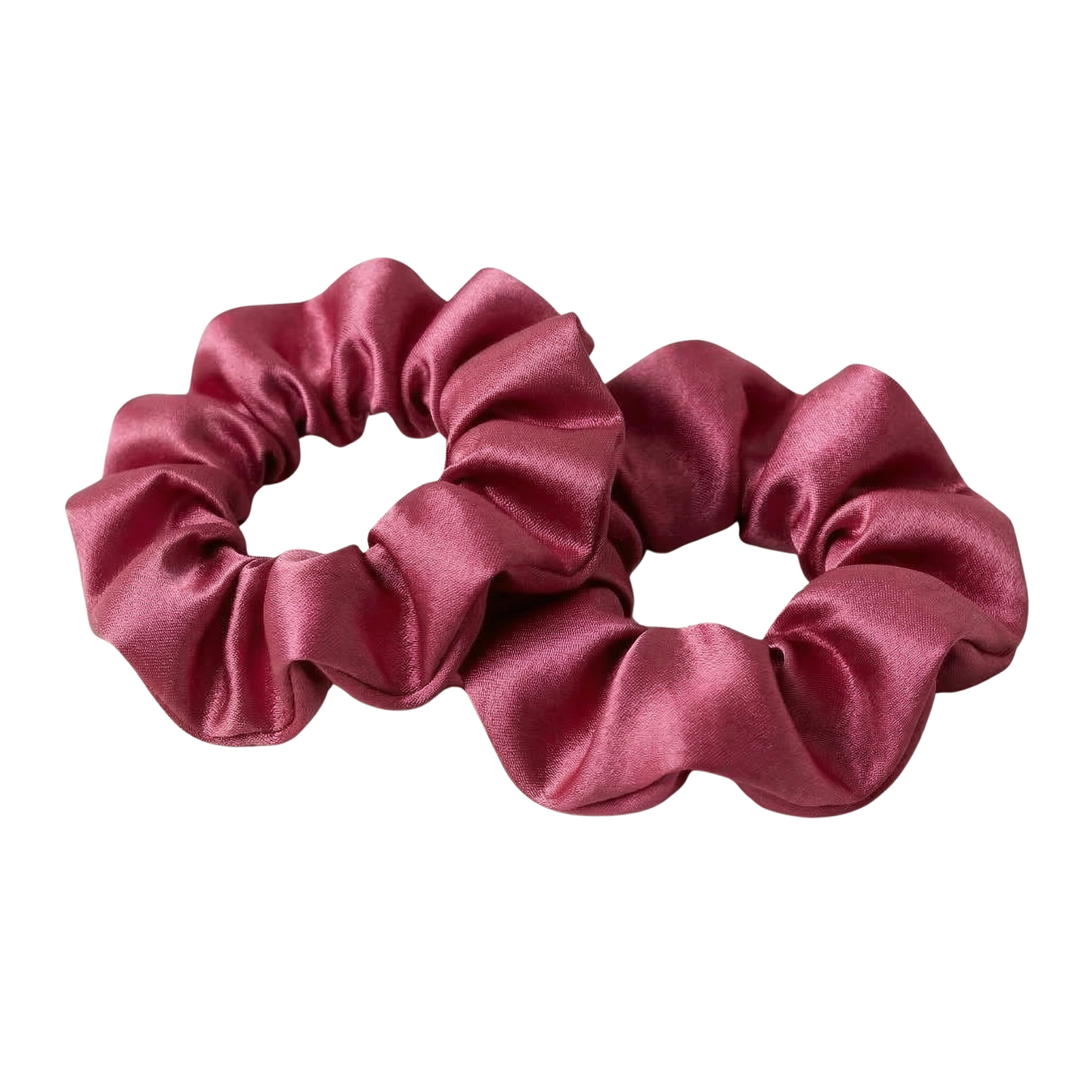 Raspberry Pink Esandor Satin Scrunchie | No-Breakage Hair Tie