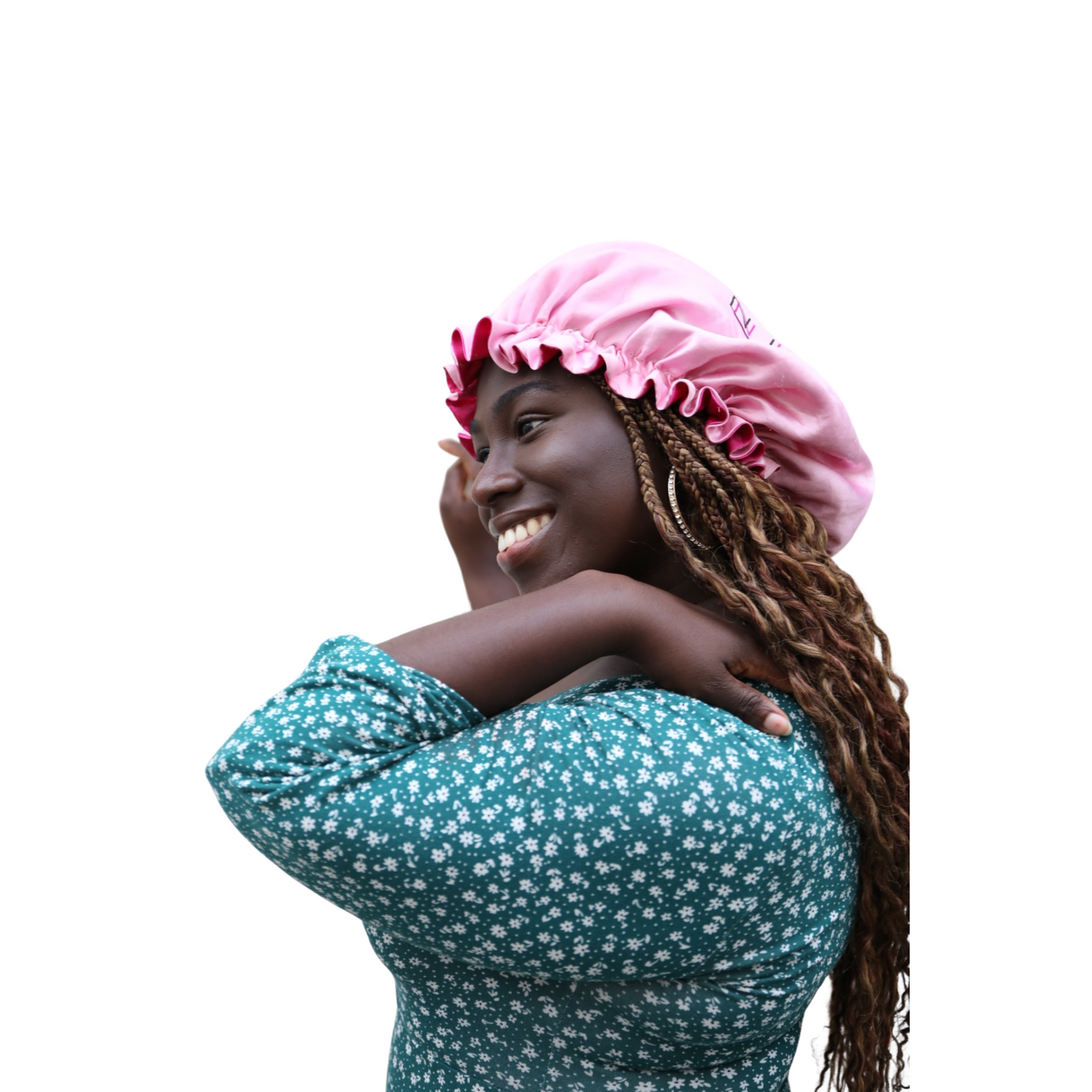Hot & Baby Pink Reversible Hair Bonnet