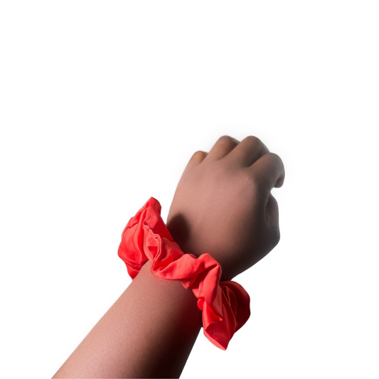 RED Satin Silk Scrunchie