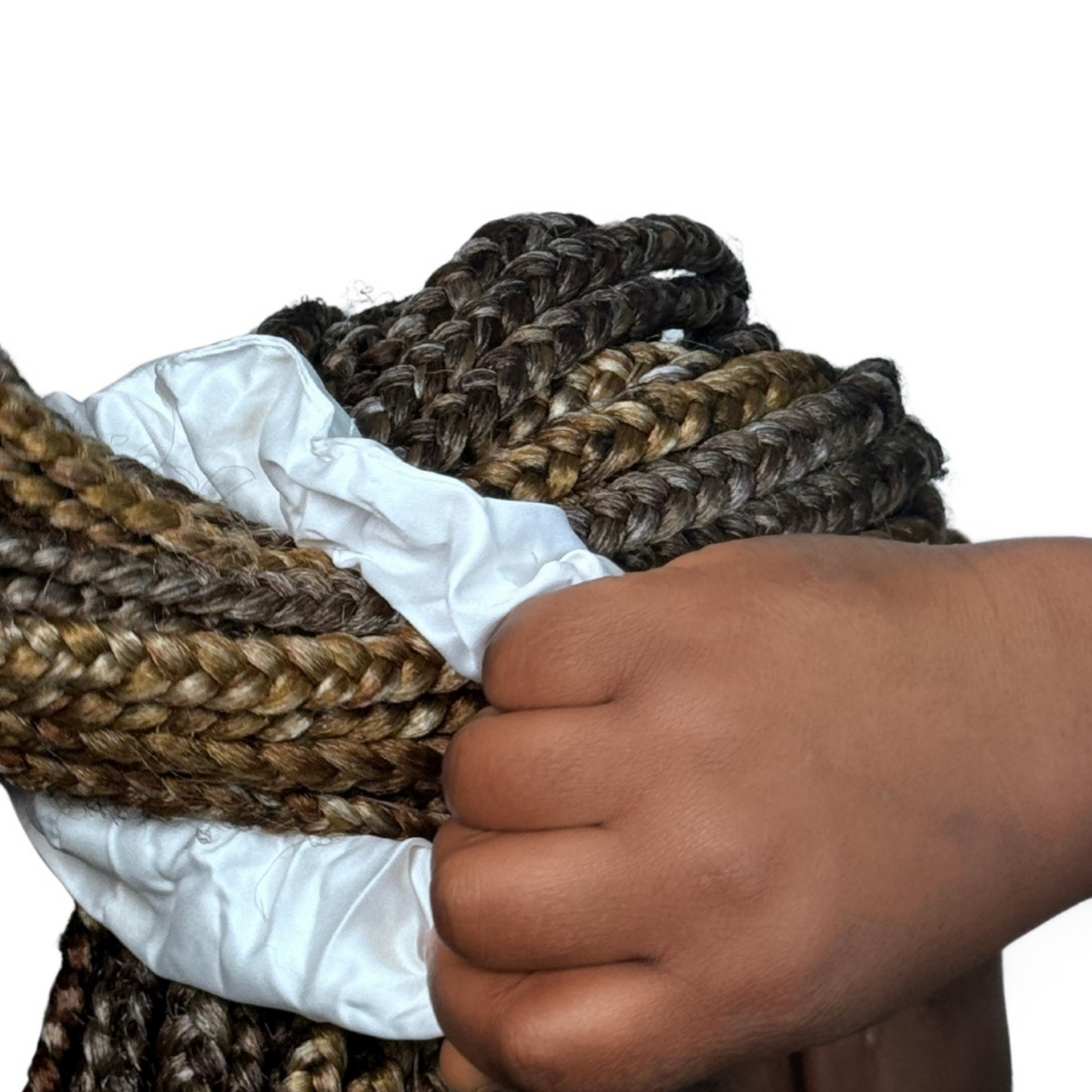 White Satin Silk Scrunchie