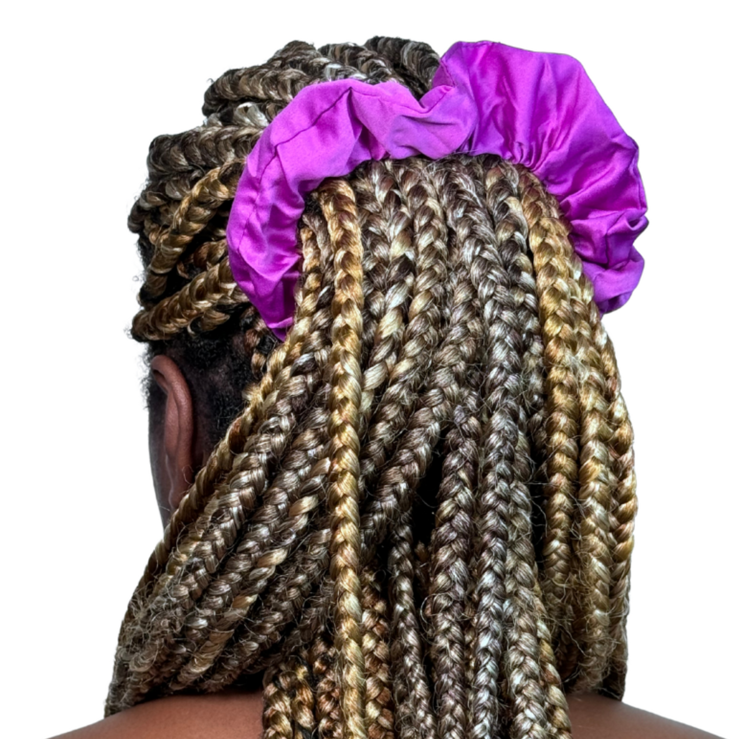 Purple Rose Silk Scrunchies 3 Set