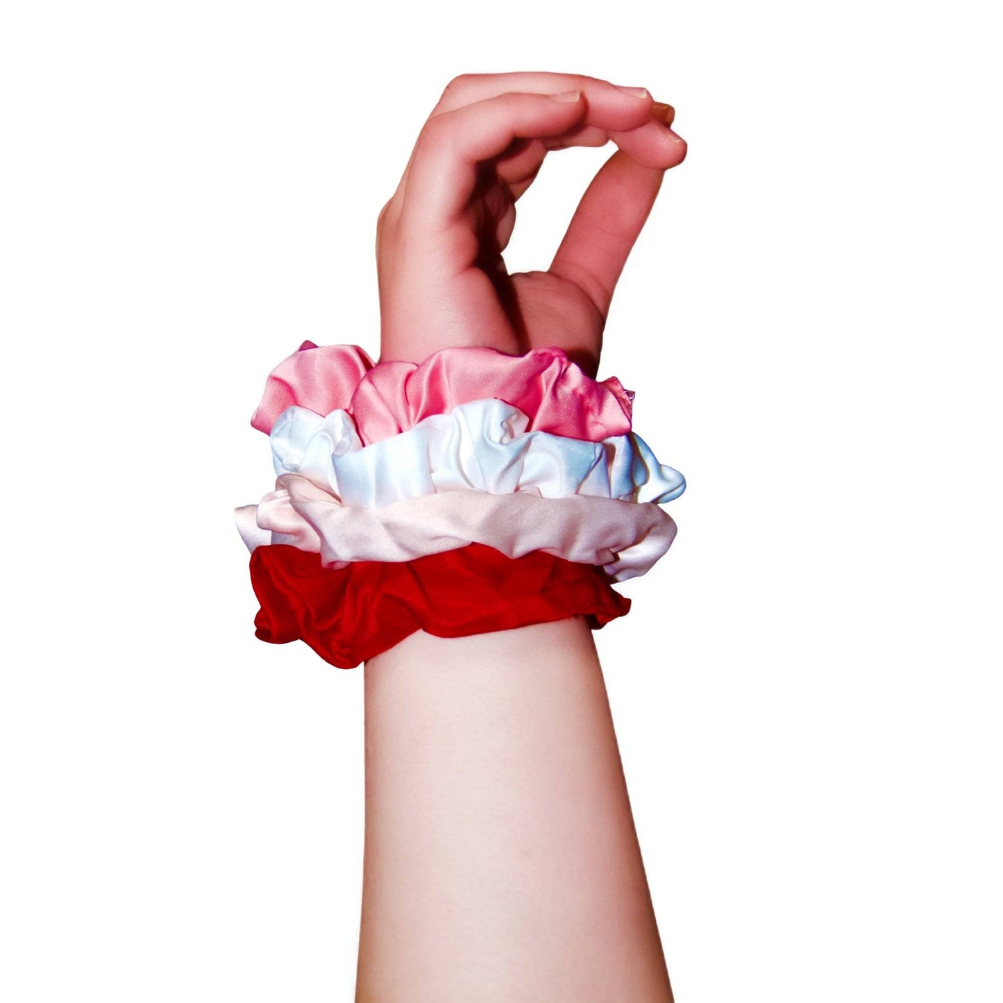 Bloom Satin Silk Scrunchie Set of 4