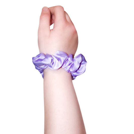 Lavender Satin Silk Scrunchie