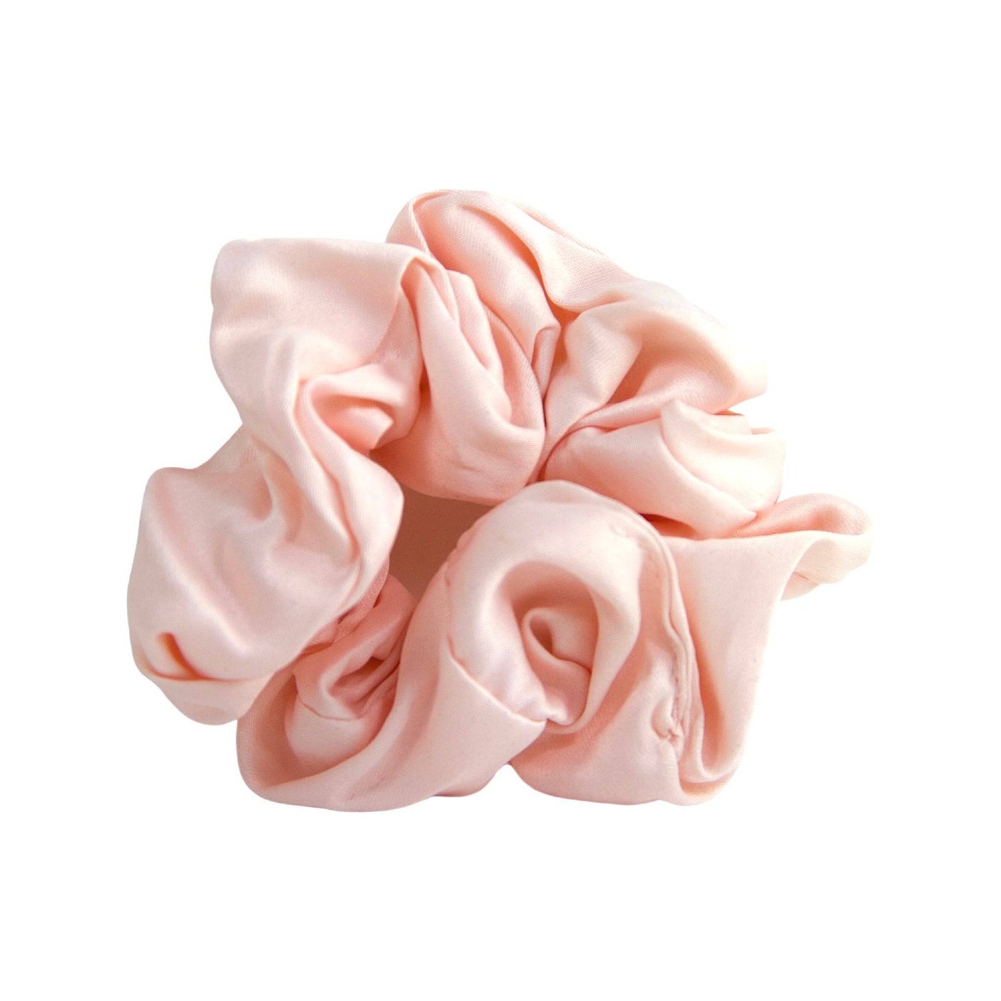 Nude Satin Silk Scrunchie