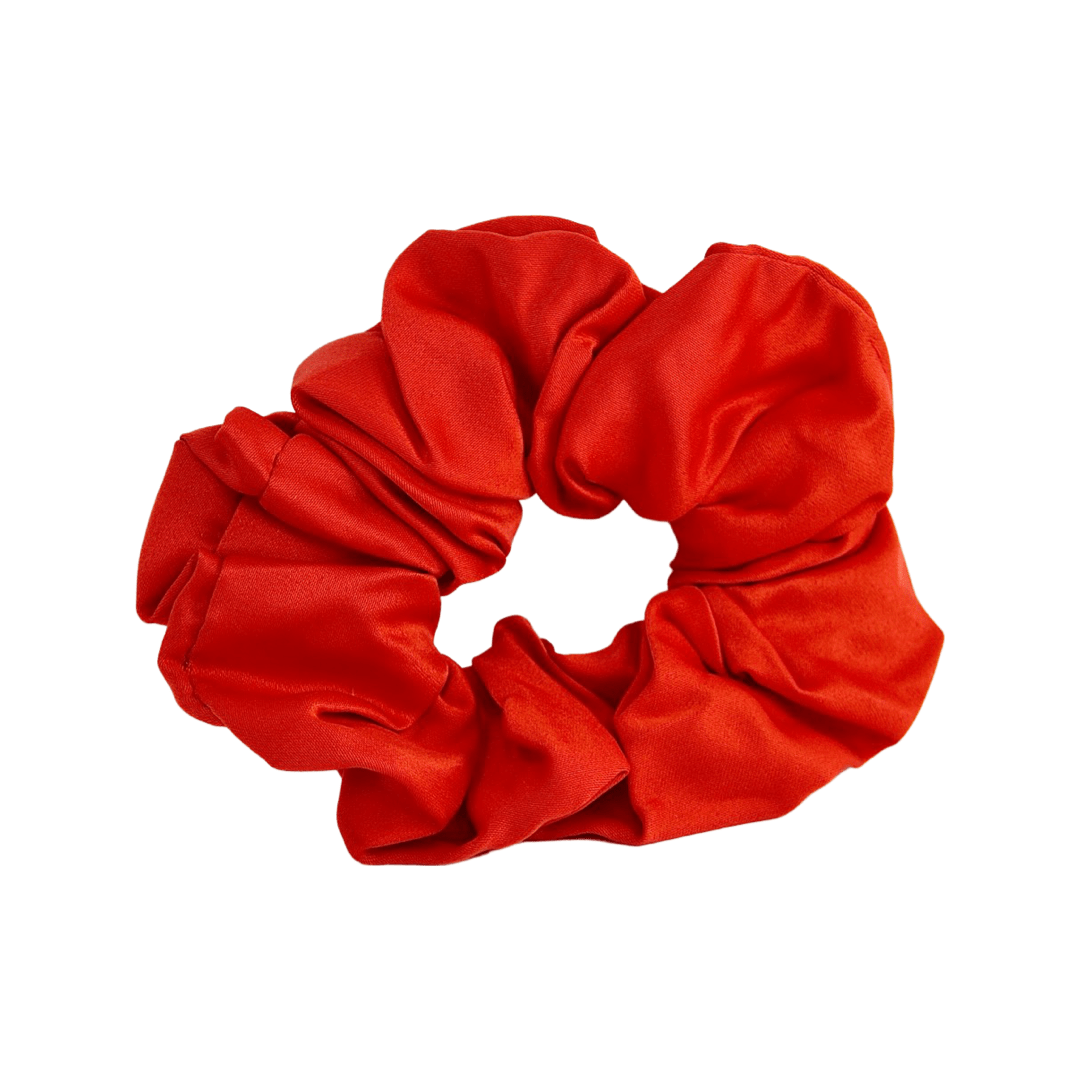 RED Satin Silk Scrunchie