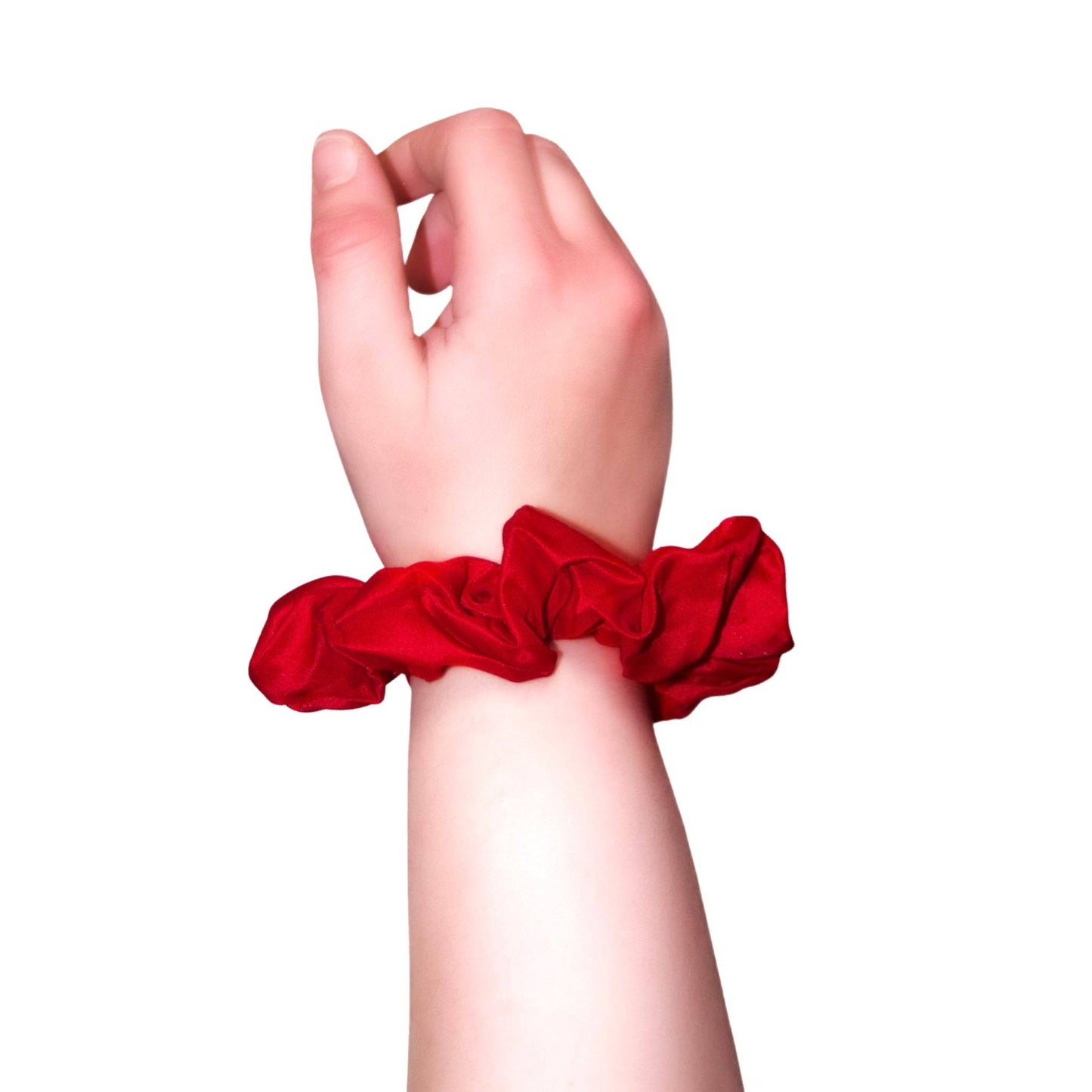 RED Satin Silk Scrunchie