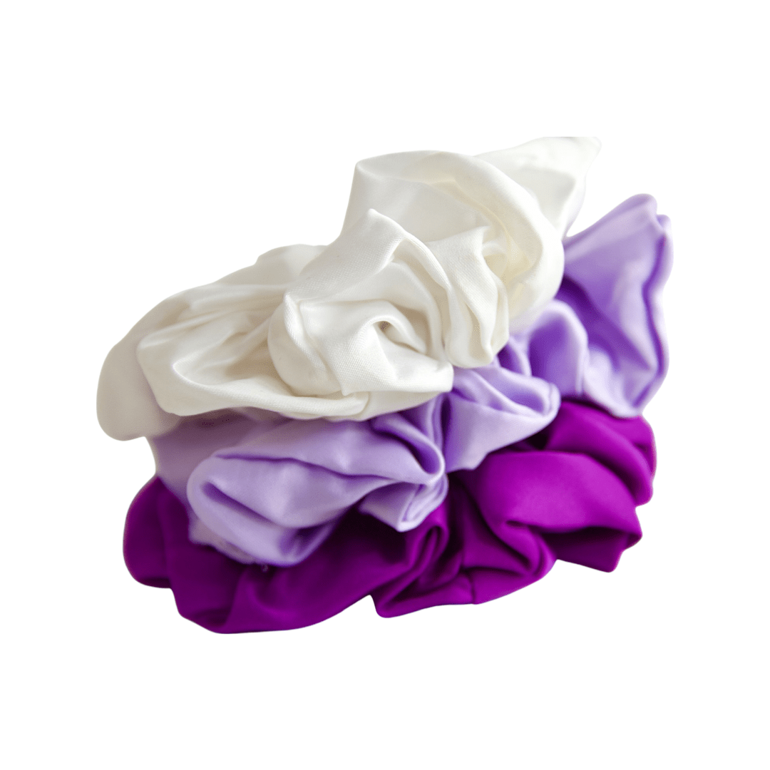Velvet Satin Silk Scrunchies 3 Set