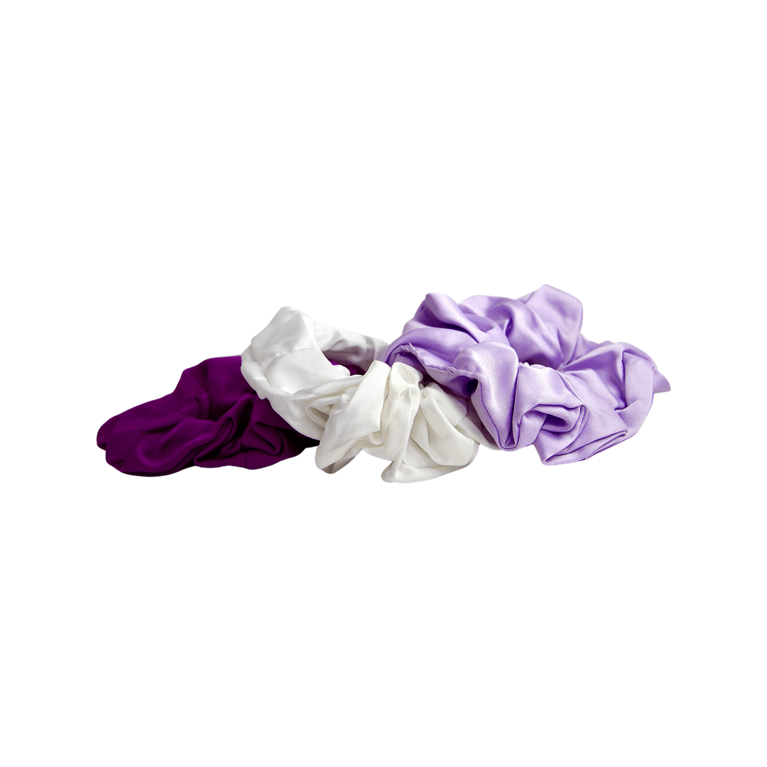 Velvet Satin Silk Scrunchies 3 Set