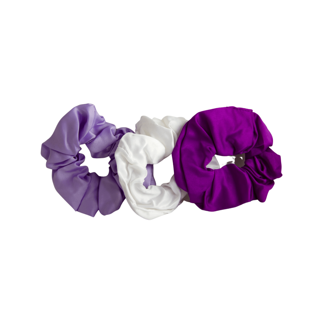 Velvet Satin Silk Scrunchies 3 Set