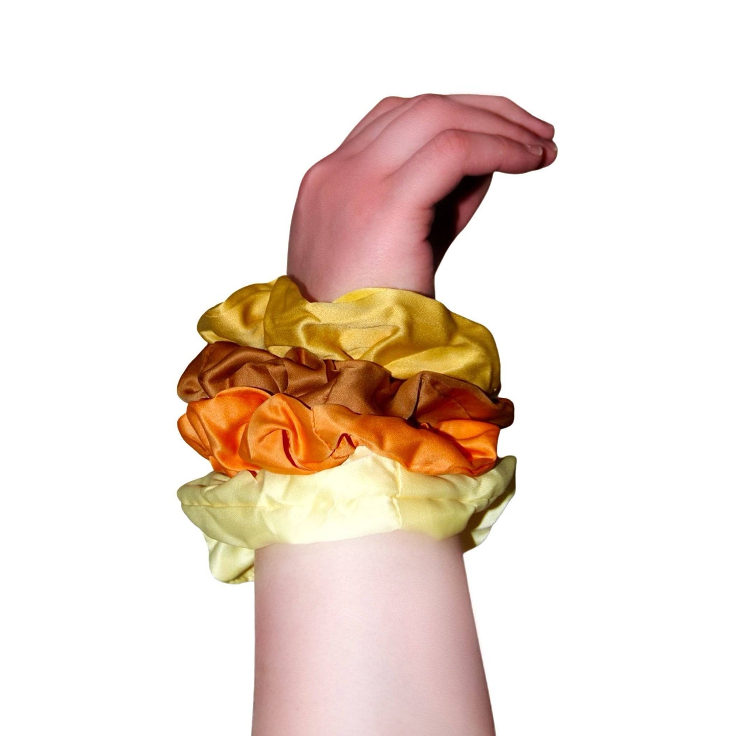 SUNSET Silk Scrunchies Set of 4