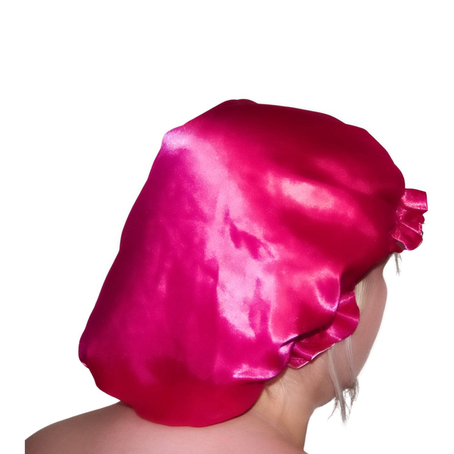 Hot & Baby Pink Reversible Hair Bonnet