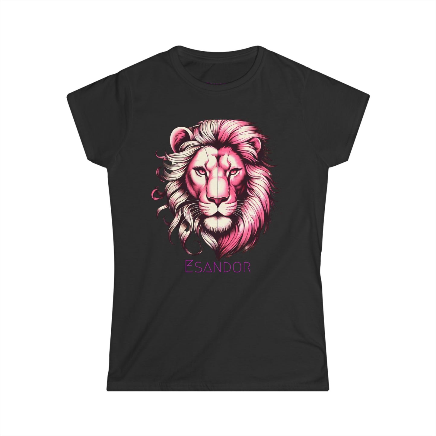 Esandor Lion Graphic Tee - Stylish Women's Softstyle T-Shirt