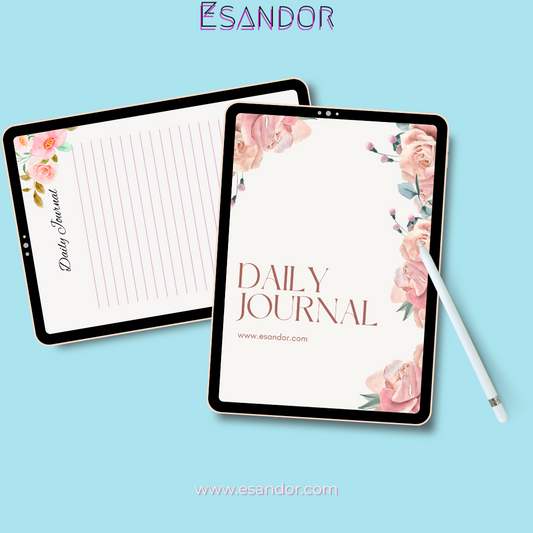 Nude Floral Daily Journal