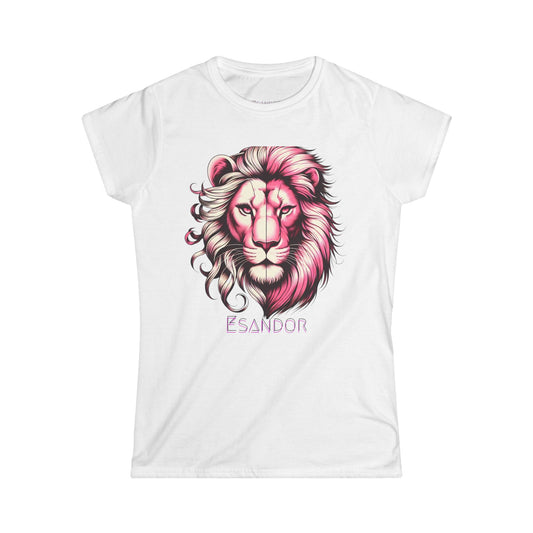 Esandor Lion Graphic Tee - Stylish Women's Softstyle T-Shirt