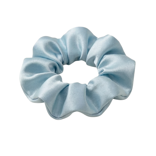 Esandor Ultimate Satin Scrunchie for Hair Protection and Shine – Dusty Blue