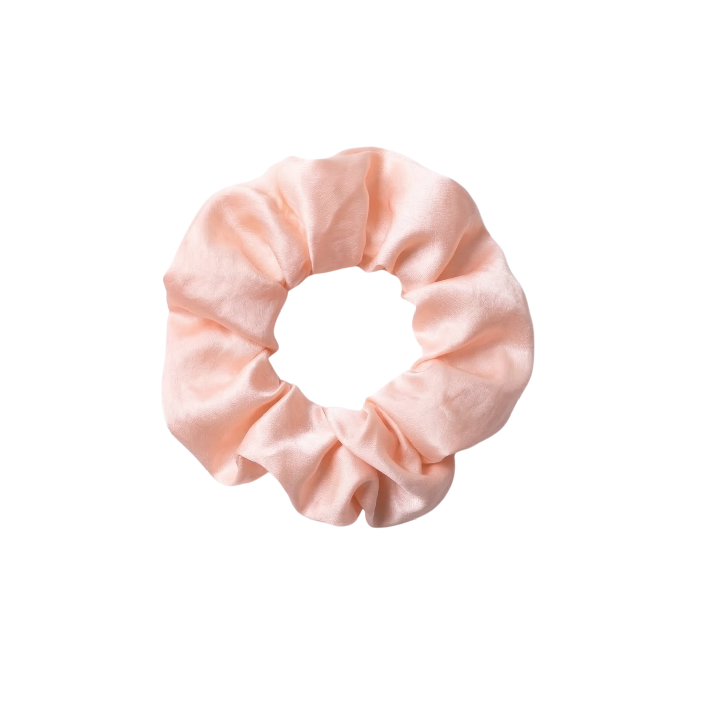 Lux Rose Satin Charmeuse Hair Scrunchie (Crease-Free) | ESANDOR