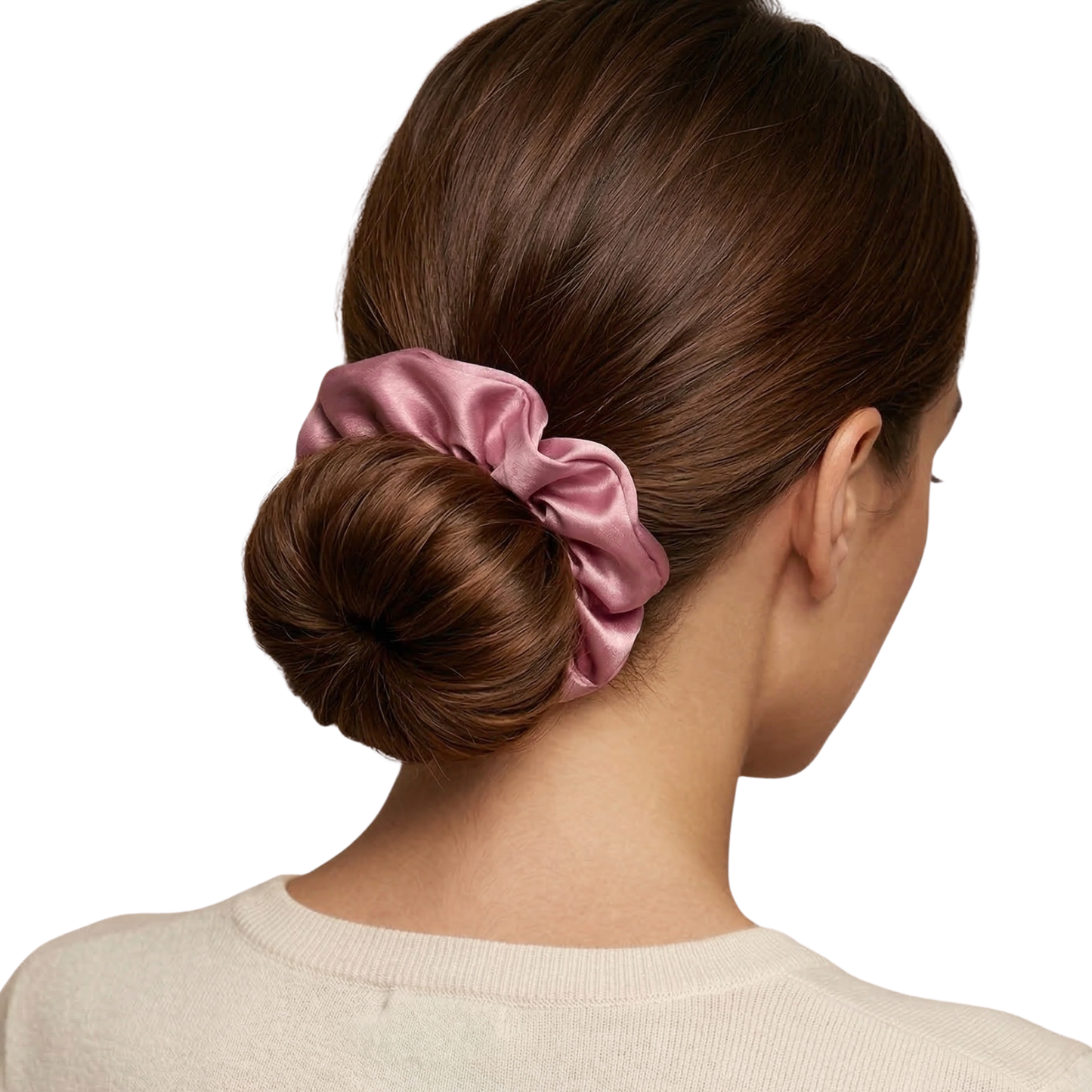 ESANDOR Satin Scrunchie - Rose Gold | Anti-Frizz & No-Crease Hair Tie