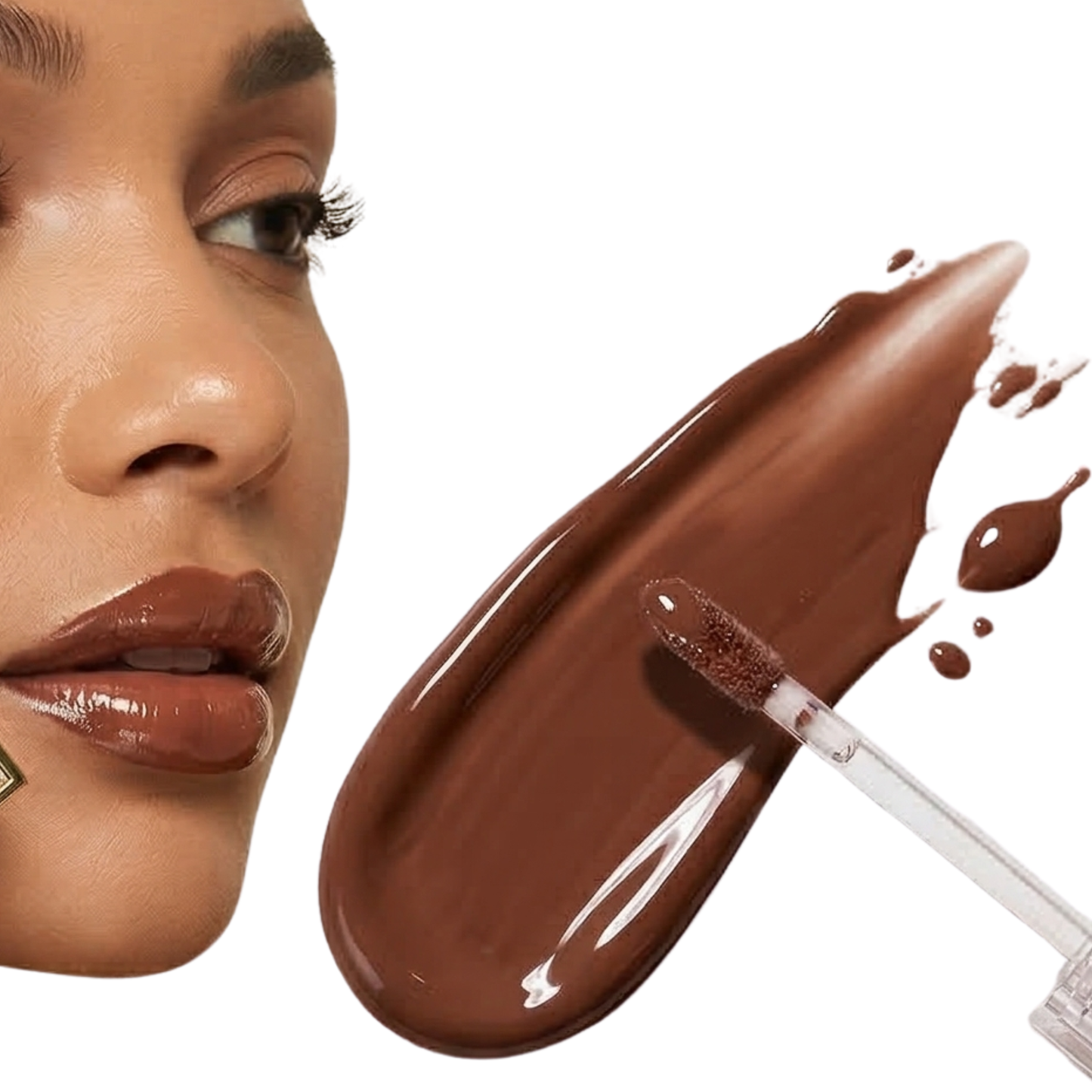 Coco-Craze (#20) Deep Brown Lip Gloss | Mocha Plumping Gloss
