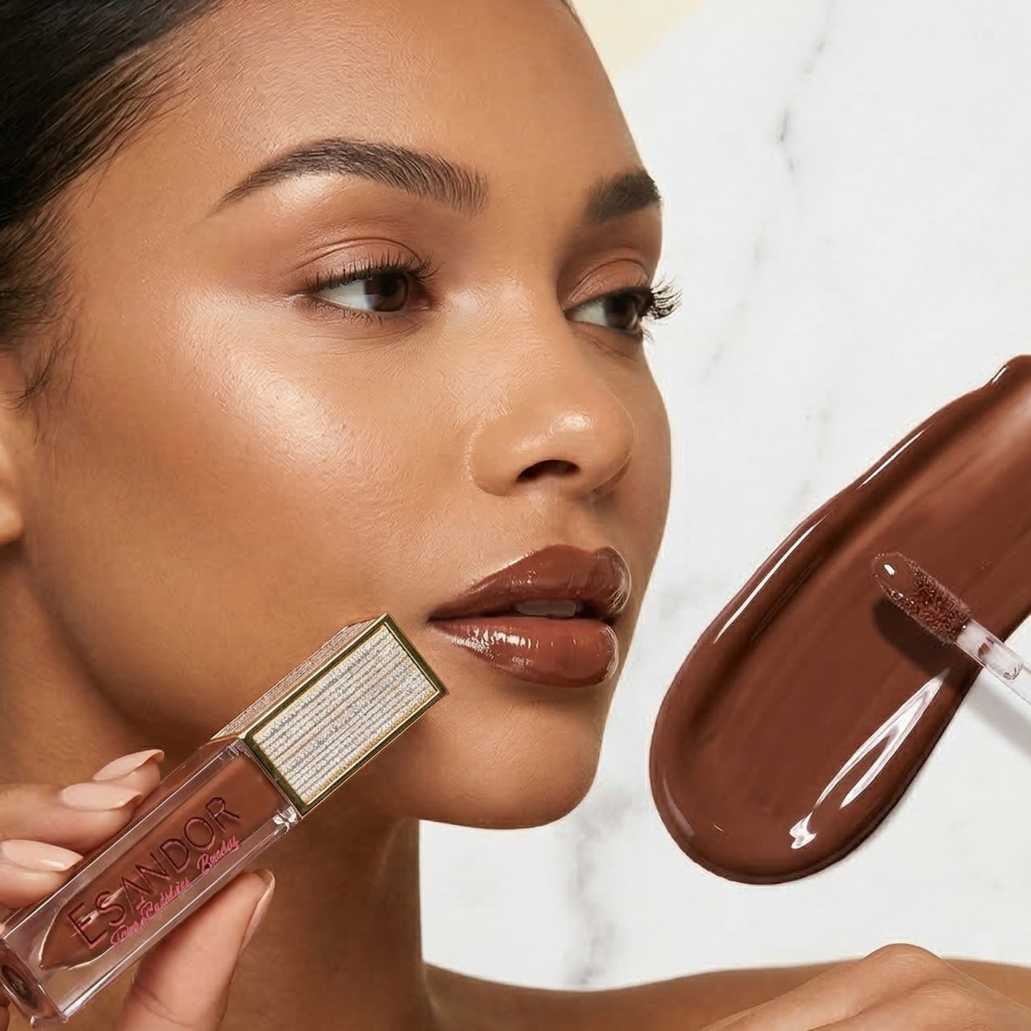 Coco-Craze (#20) Deep Brown Lip Gloss | Mocha Plumping Gloss