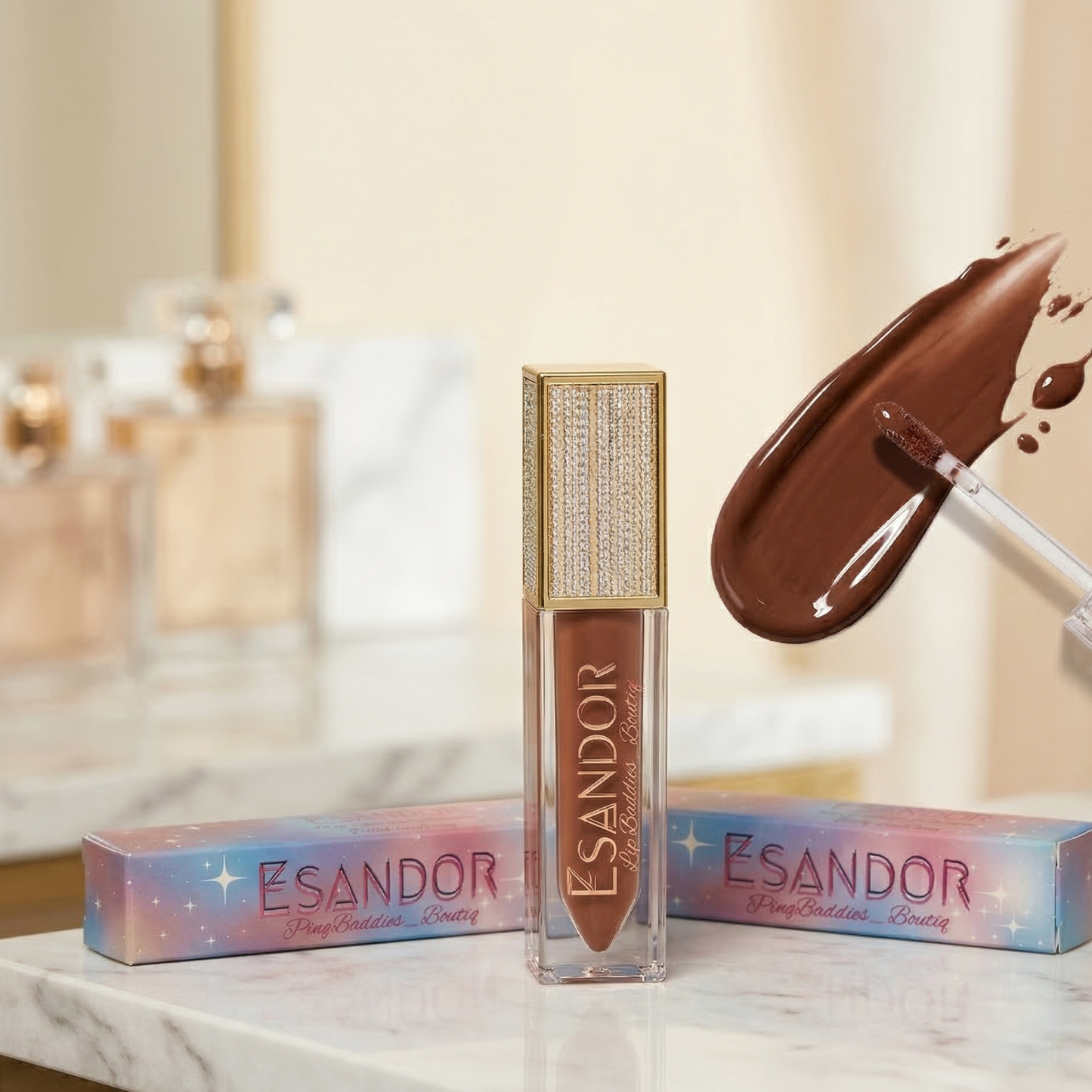 Coco-Craze (#20) Deep Brown Lip Gloss | Mocha Plumping Gloss
