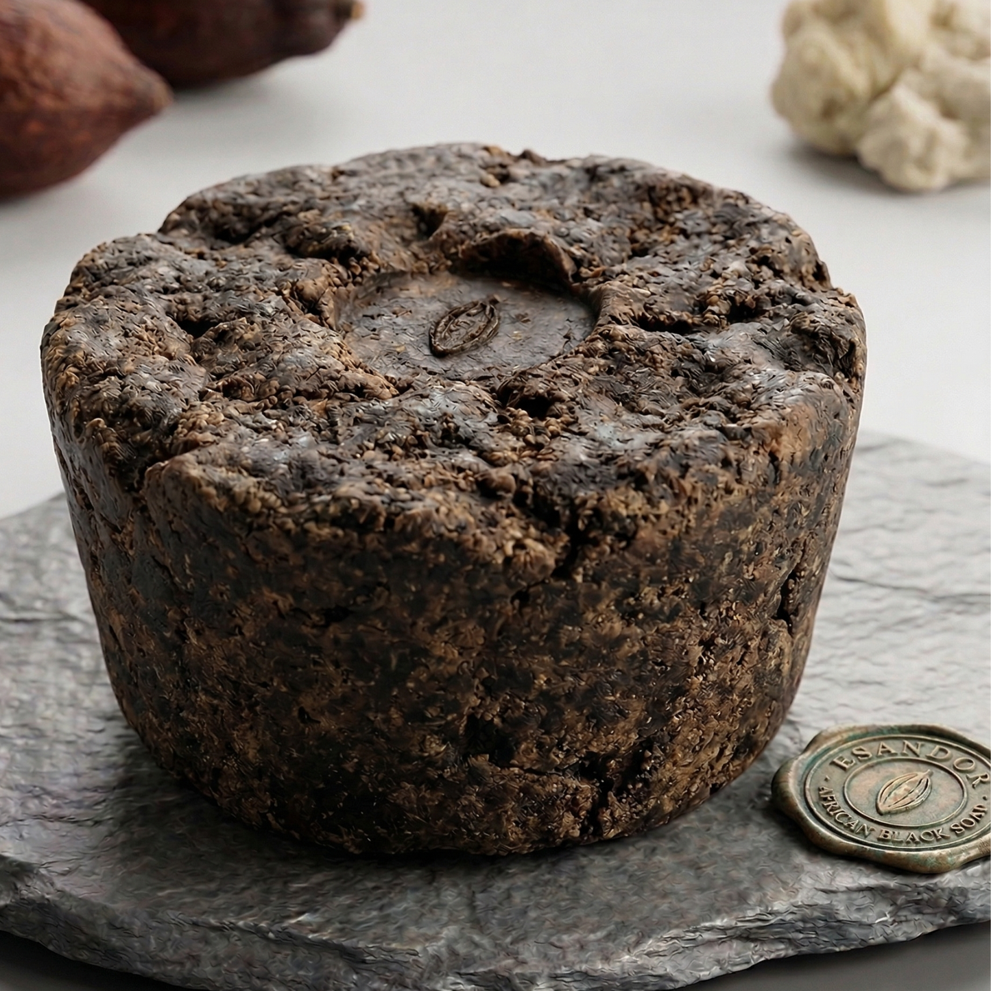 ESANDOR Raw Authentic African Black Soap | Organic & Ethical |- Exfoliates, Deep Cleanses, and Evens Tone - 320g (11.2oz)