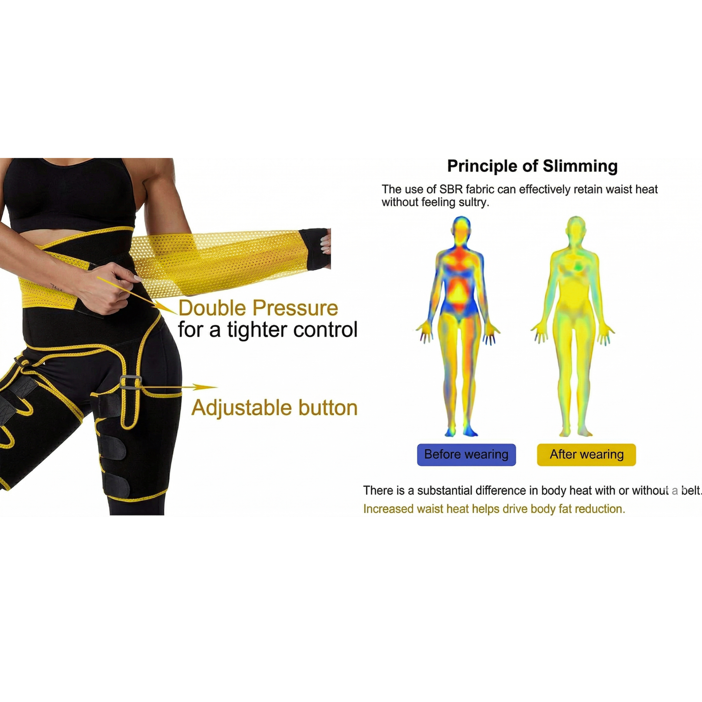 M_KSNATCHED 3-in-1 Neoprene Waist Trainer, Thigh Trimmer & Butt Lifter