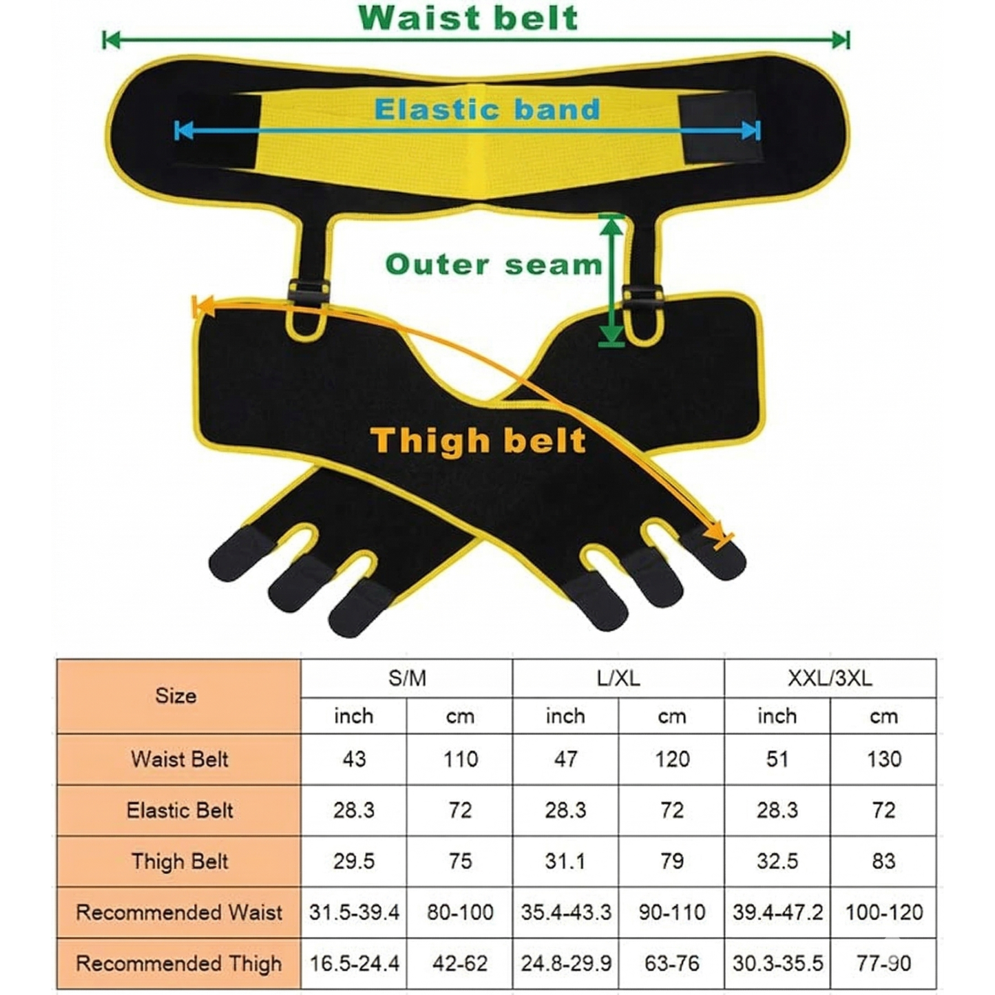 M_KSNATCHED 3-in-1 Neoprene Waist Trainer, Thigh Trimmer & Butt Lifter