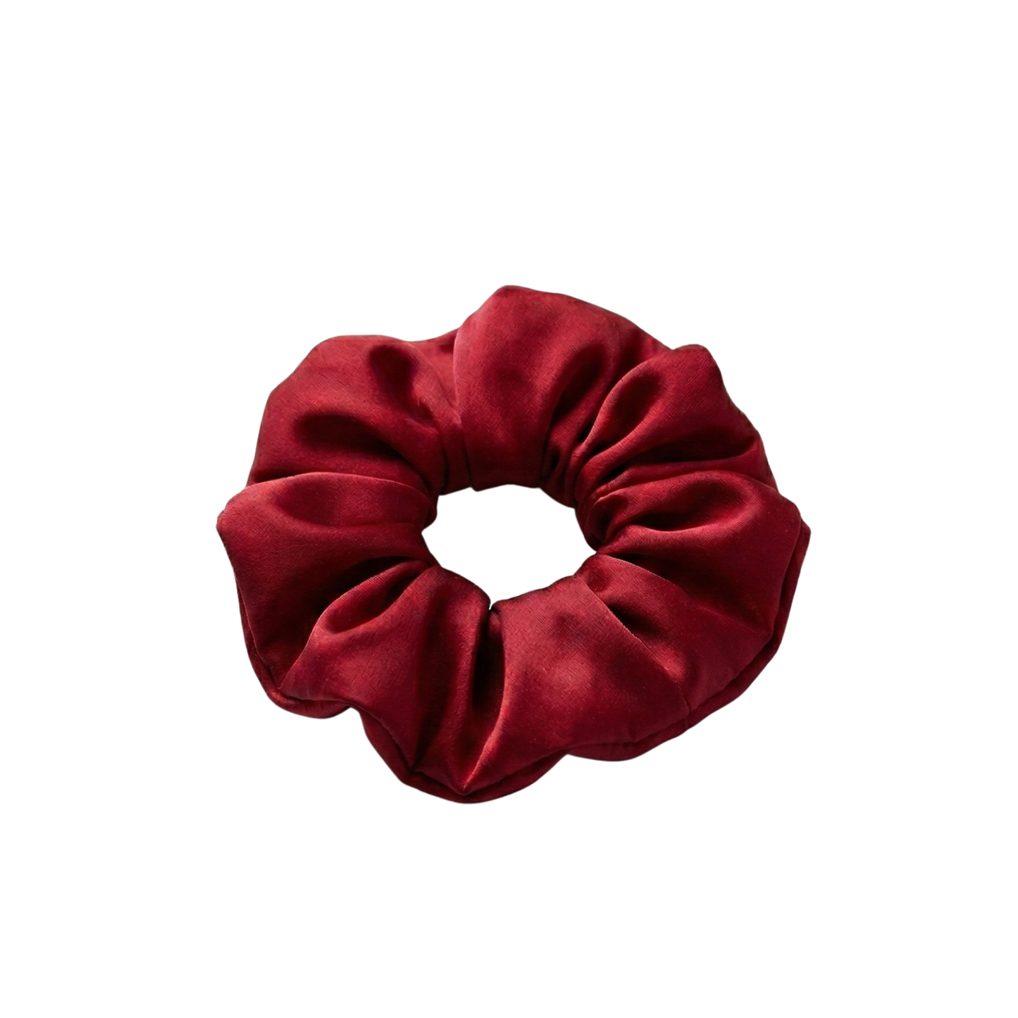 Crimson Coal Satin Silk Scrunchie - Ultra-Gentle & Luxurious Hold | ESANDOR