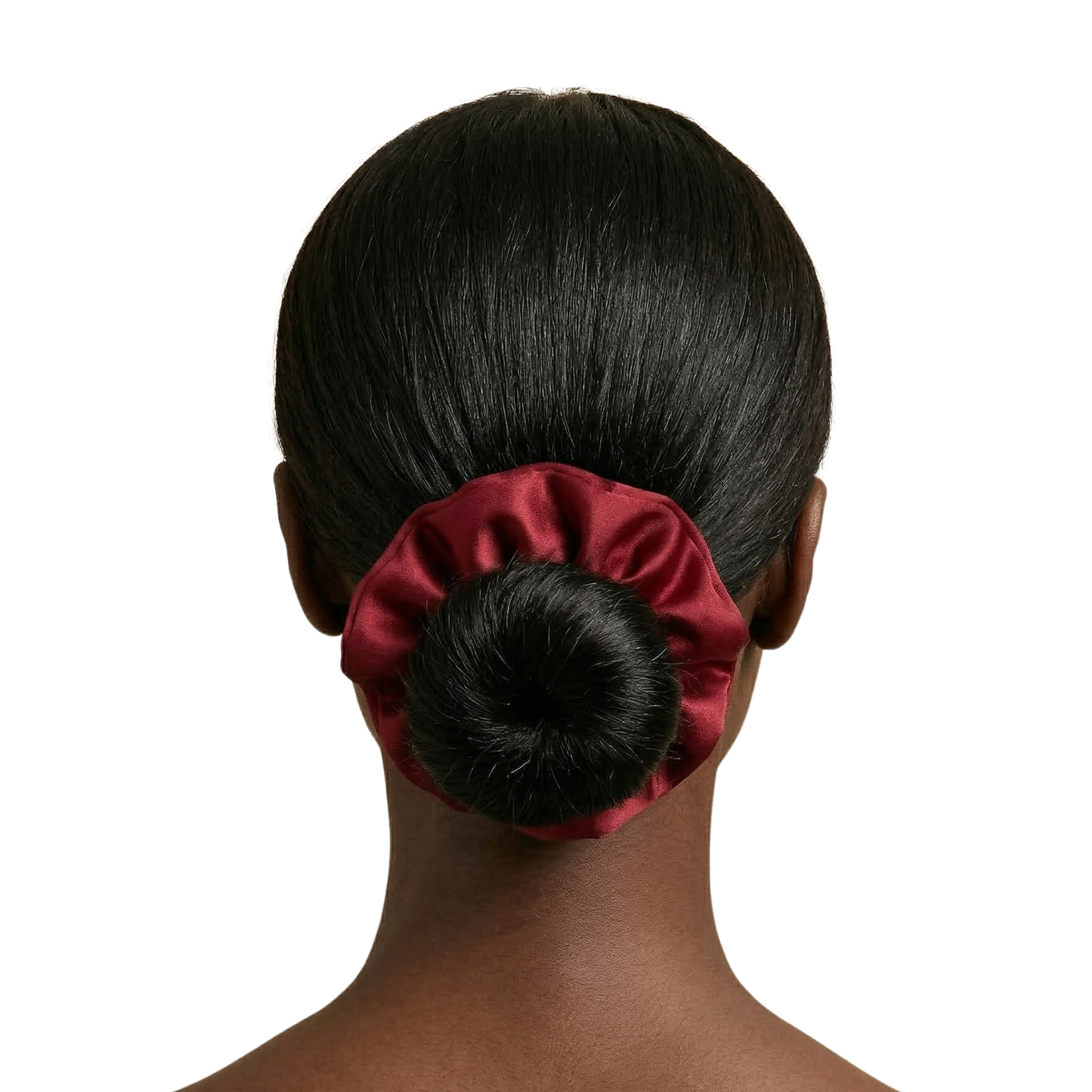 Crimson Coal Satin Silk Scrunchie - Ultra-Gentle & Luxurious Hold | ESANDOR