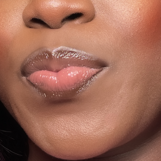 Clear Gold Glossy  Lip Gloss (#01)