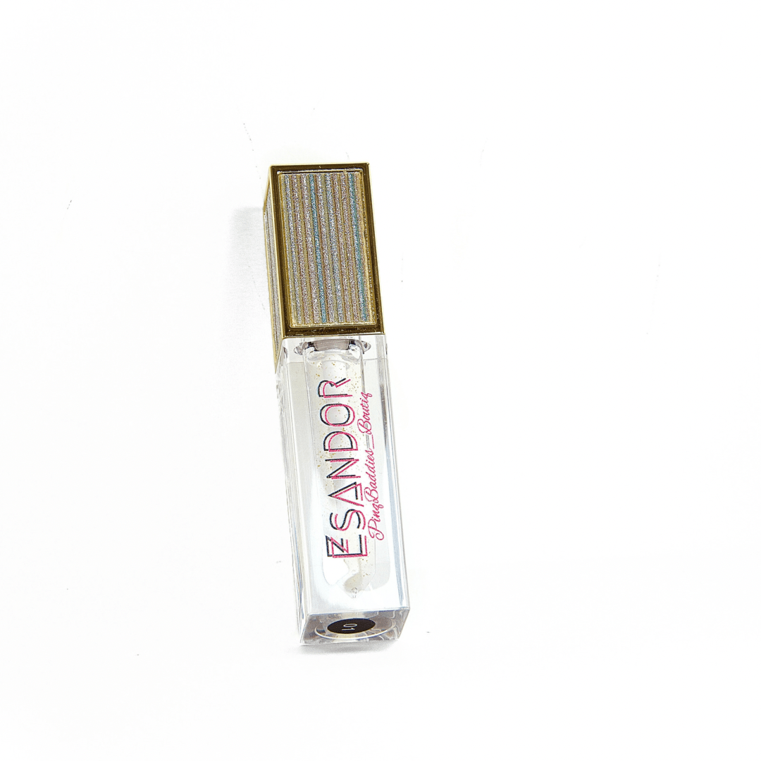 Clear Gold Glossy  Lip Gloss (#01)