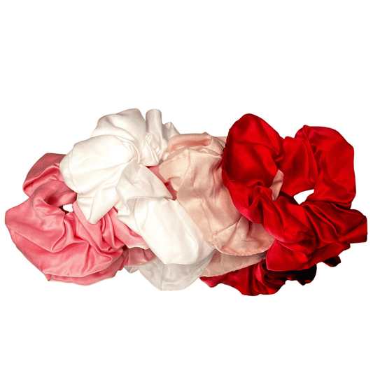Bloom Satin Silk Scrunchie Set of 4