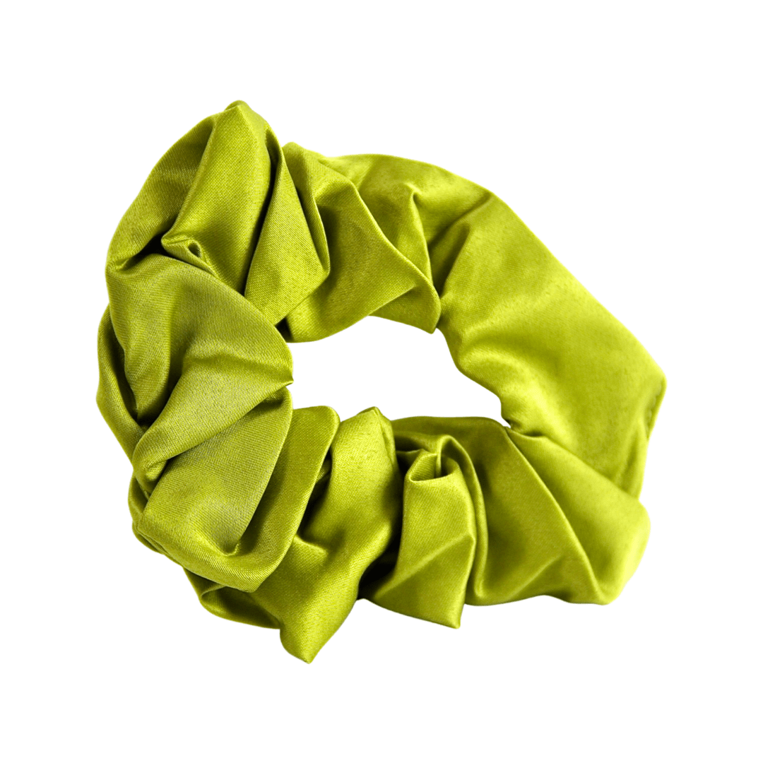 Fever Green Silk Scrunchies 3 Set
