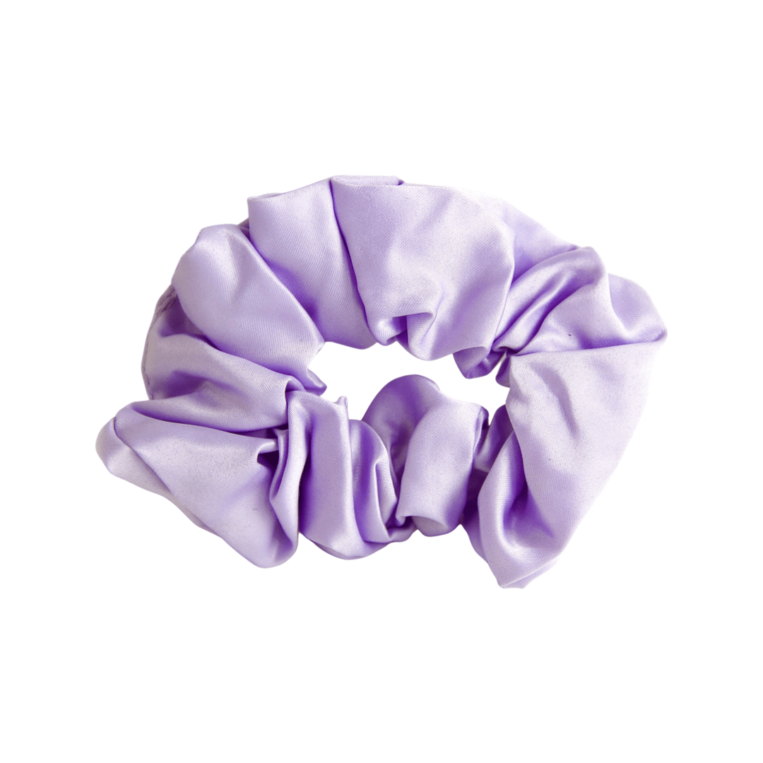 Lavender Satin Silk Scrunchie