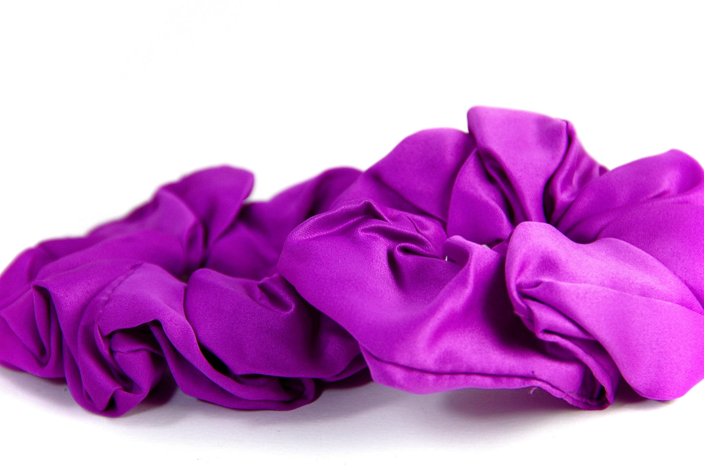 Purple Rose Silk Scrunchies 3 Set